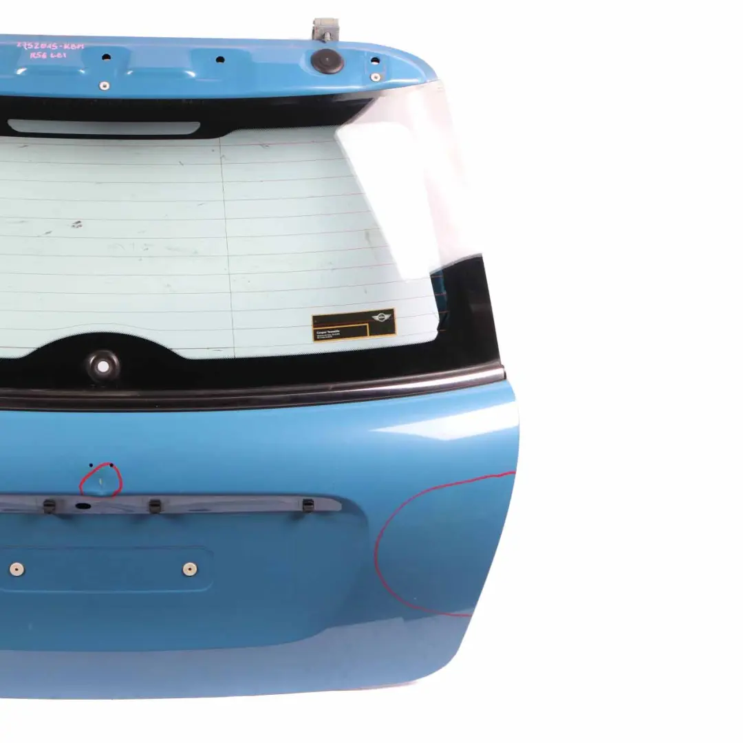 Boot Trunk Lid Tailgate Lid Covering Kite Blue Metallic - B48 to Mini R56 with Part number 2752015 Mini R56 Boot Trunk Lid Tailgate Lid Covering Kite Blue Metallic - B48 - SKU 2752015-KBM - Part number 2752015