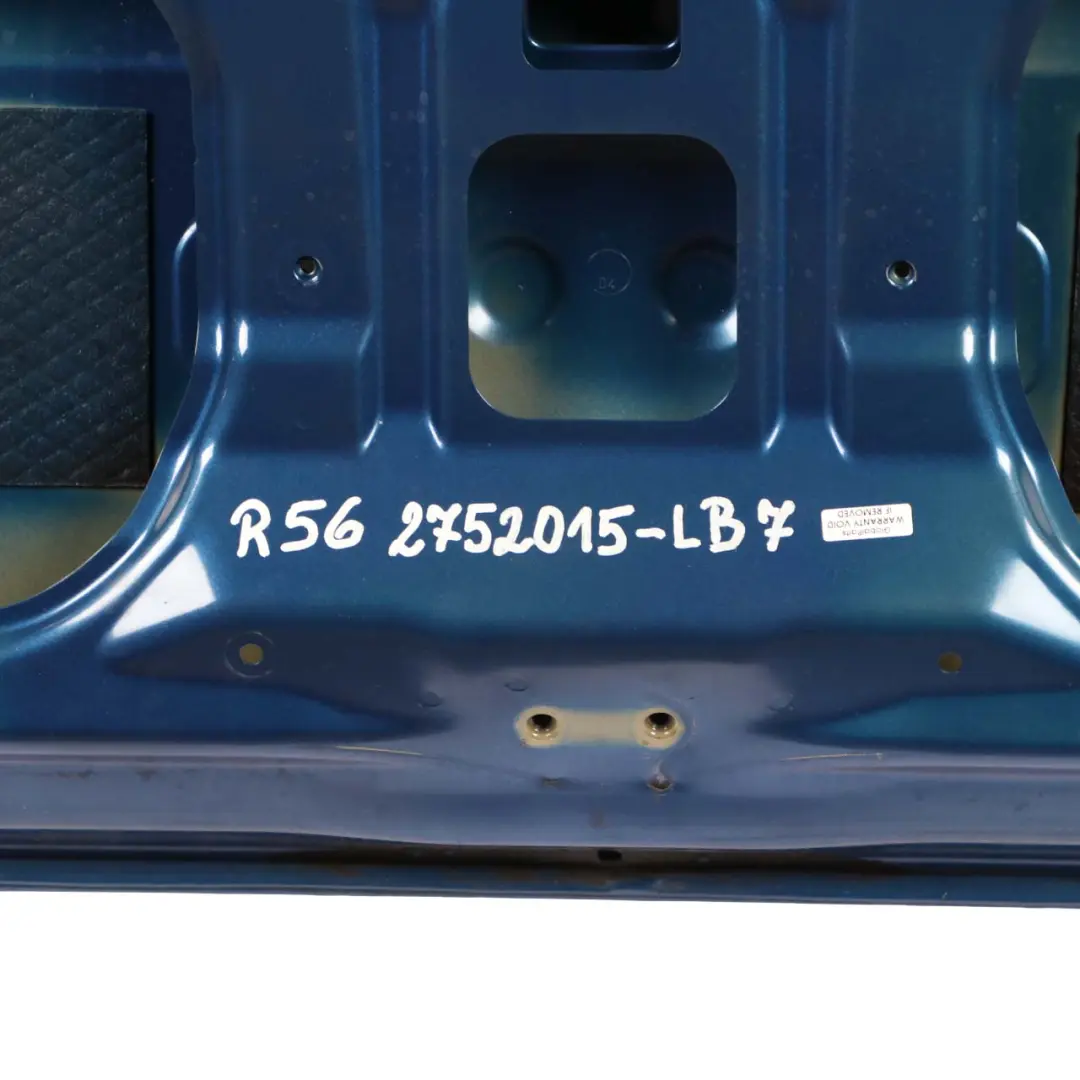Trunk Lid Tailgate Boot Lid Lightning Blue Metallic - A63 to Mini Cooper 7 R56 with Part number 2752015 Mini Cooper 7 R56 Trunk Lid Tailgate Boot Lid Lightning Blue Metallic - A63 - SKU 2752015-LB7 - Part number 2752015
