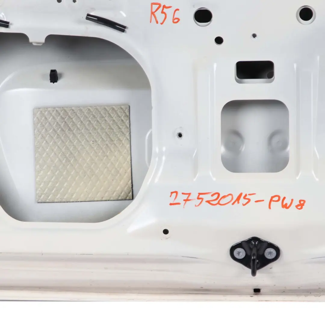 Boot Trunk Lid Tailgate Panel Lid Pepper White - 850 to Mini R56 with Part number 2752015 Mini R56 Boot Trunk Lid Tailgate Panel Lid Pepper White - 850 - SKU 2752015-PW8 - Part number 2752015
