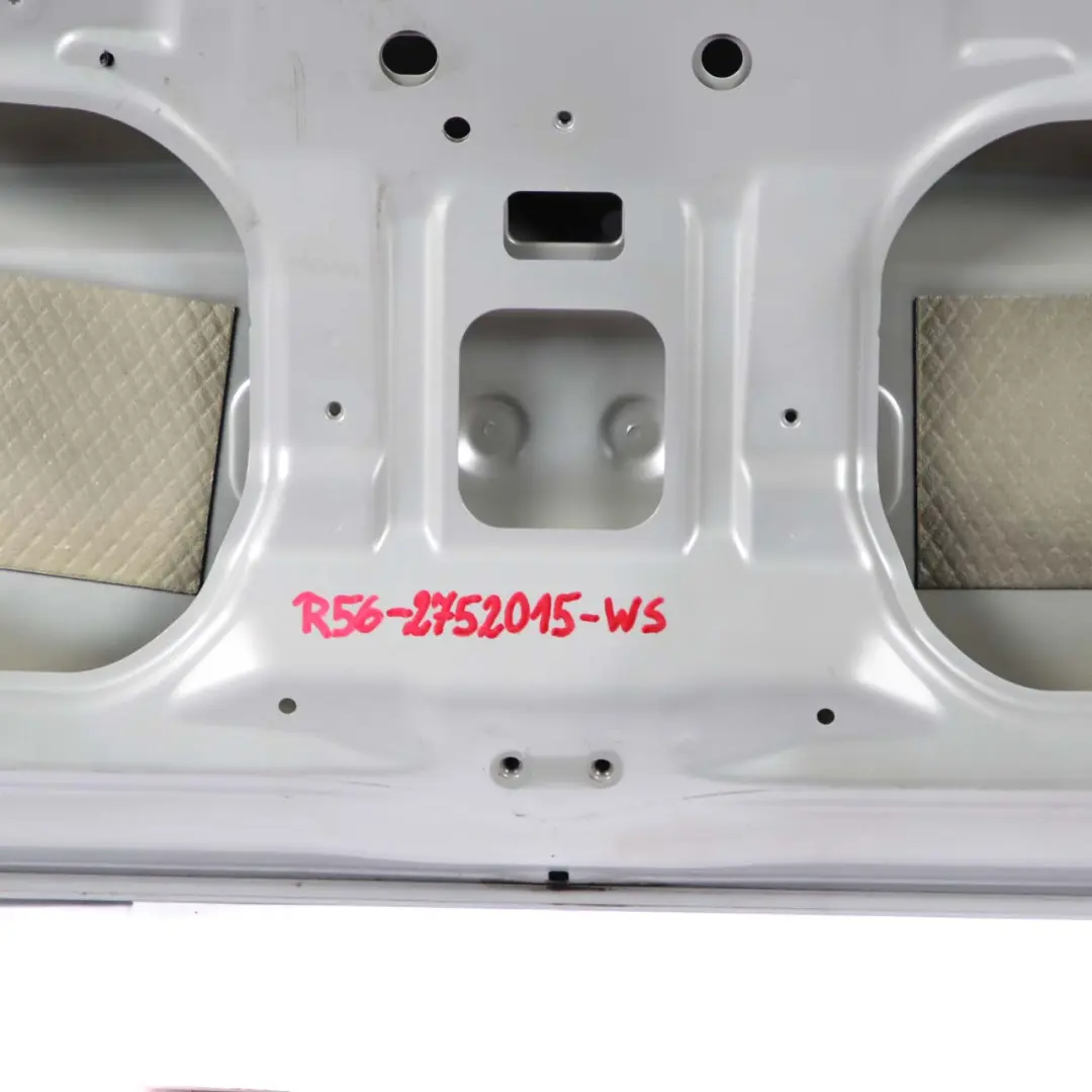 Boot Trunk Lid Tailgate White Silver Metallic - A62 to Mini Cooper R56 with Part number 2752015 Mini Cooper R56 Boot Trunk Lid Tailgate White Silver Metallic - A62 - SKU 2752015-WS - Part number 2752015