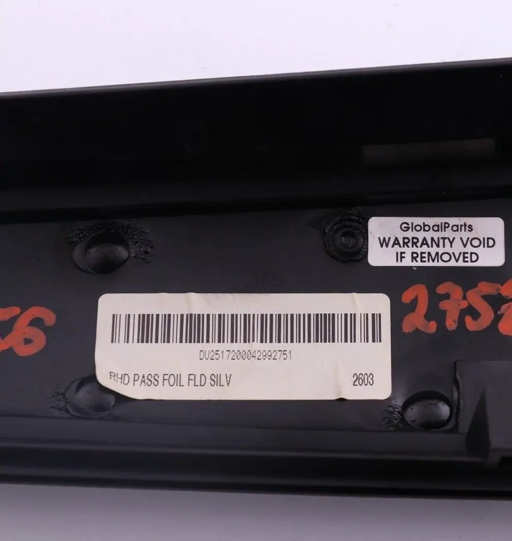 Dashboard Panel Trim Cover Fluid Silver to MINI Cooper One R55 R56 with Part number 2752155 MINI Cooper One R55 R56 Dashboard Panel Trim Cover Fluid Silver - SKU rhd-2752155-7 - Part number 2752155