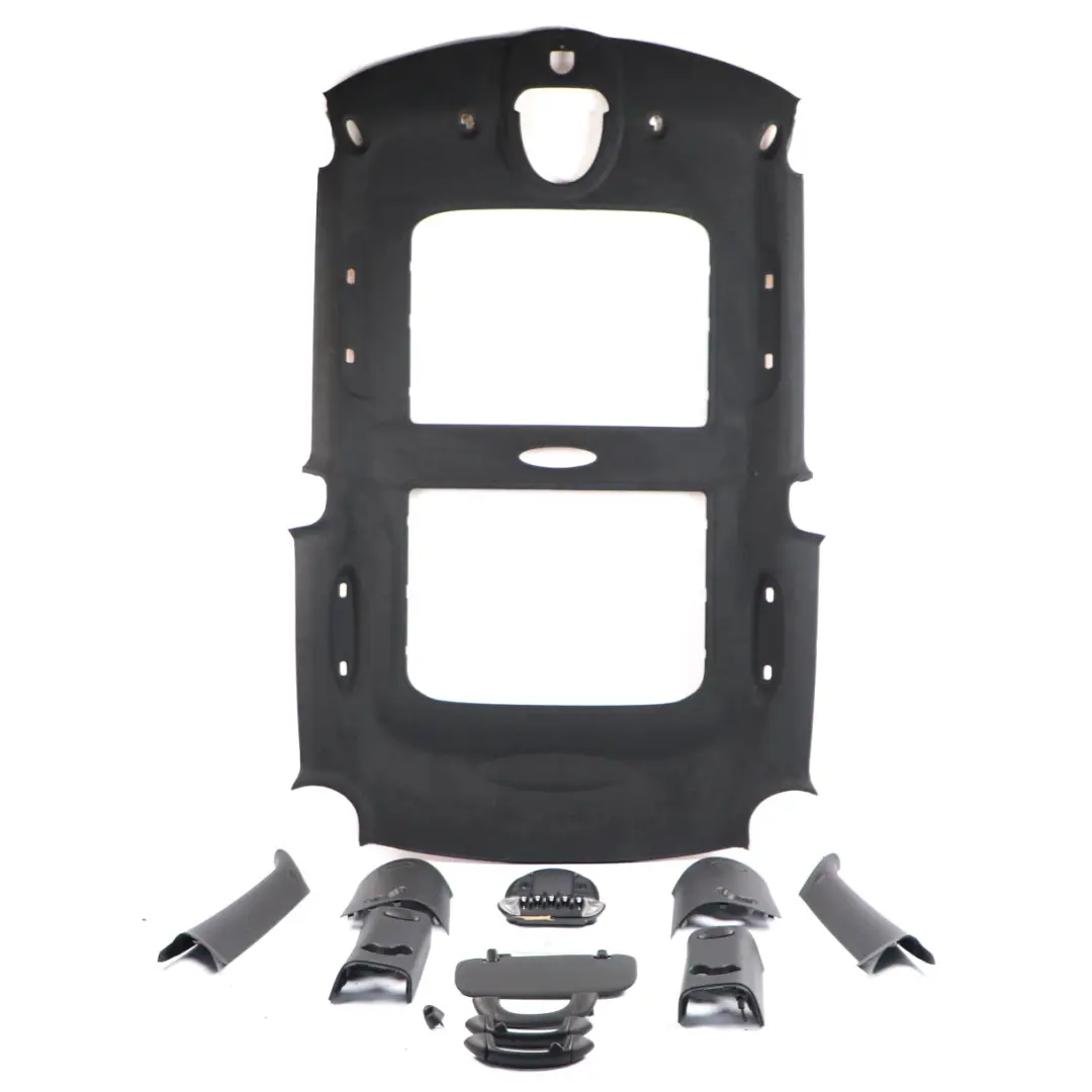 Complete Headlining Roof Sunroof Lining Cover Panel Black + Pillars Set to Mini R56 with Part number 2752269 Mini R56 Complete Headlining Roof Sunroof Lining Cover Panel Black + Pillars Set - SKU 2752269 - Part number 2752269