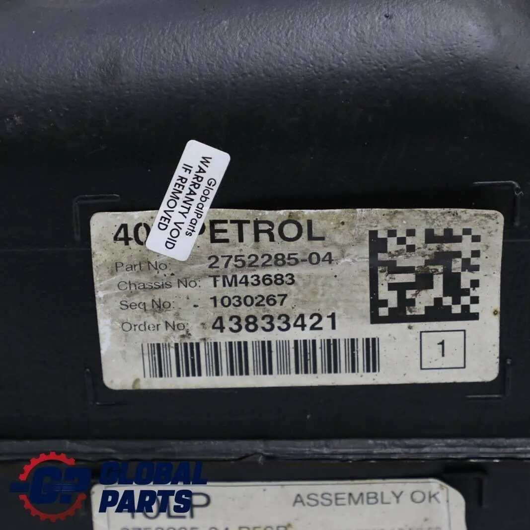 Bak Zbiornik Paliwa 40L Benzyna do MINI R55 R56 R57 o numerze 2752285 MINI R55 R56 R57 Bak Zbiornik Paliwa 40L Benzyna - SKU 2752285 - Numer Części 2752285