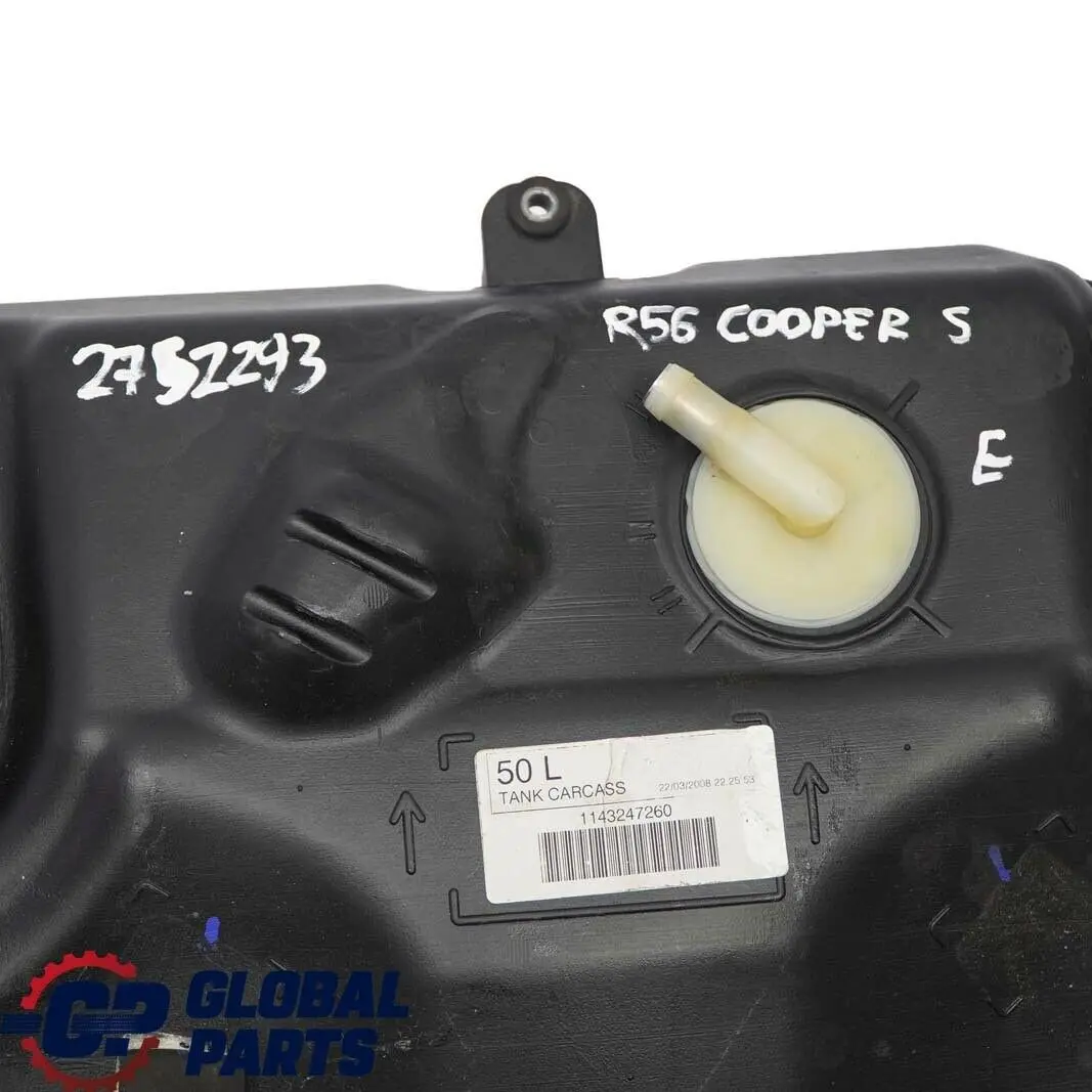 Kompletter Kraftstoff Tank 50L Benzin N14 N18 für Mini Cooper S JCW R56 mit Teilenummer 16112752293 Mini Cooper S JCW R56 Kompletter Kraftstoff Tank 50L Benzin N14 N18 - SKU 2752293 - Teilenummer 16112752293