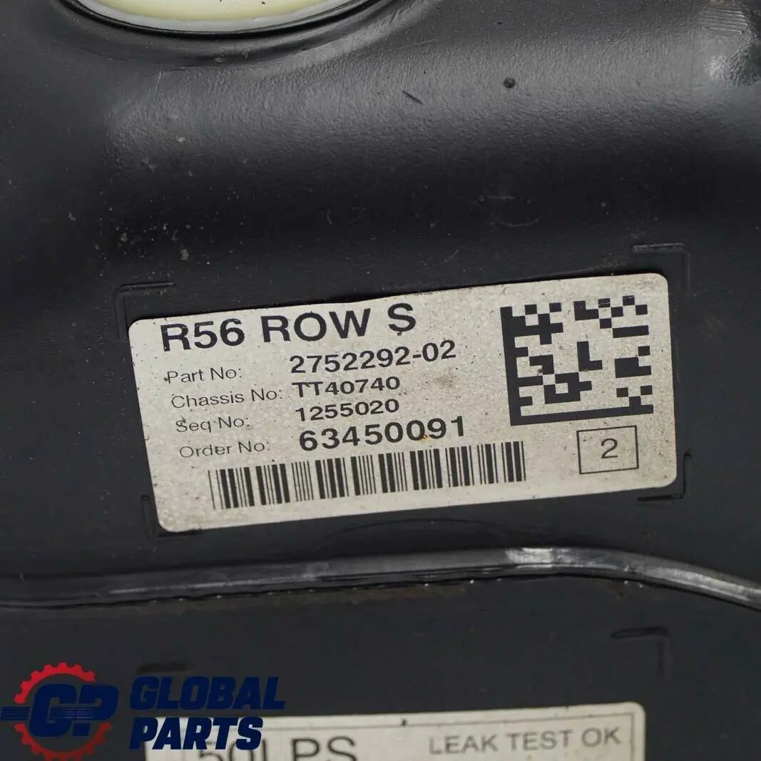 Complete Fuel Tank 50L Petrol N14 N18 to Mini Cooper S JCW R56 with Part number 16112752293 Mini Cooper S JCW R56 Complete Fuel Tank 50L Petrol N14 N18 - SKU 2752293 - Part number 16112752293
