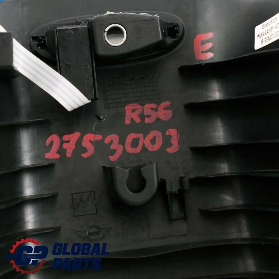 Mini Cooper R56 R56N Tapa Columna B Superior Izquierda Negro Carbono 7141531 - SKU 2753003 - Número de pieza 2753003
