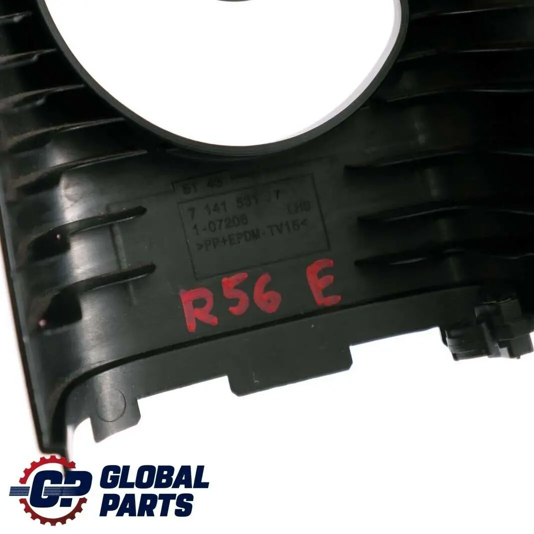 R56N Tapa Columna B Superior Izquierda Negro Carbono 7141531 para Mini Cooper R56 con número de pieza 2753003 Mini Cooper R56 R56N Tapa Columna B Superior Izquierda Negro Carbono 7141531 - SKU 2753003 - Número de pieza 2753003