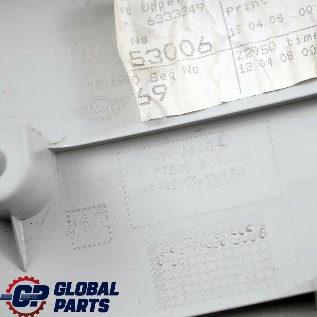 Trim Cover Column C Pillar Right O/S Hellgrau to Mini R56 with Part number 2753006 Mini R56 Trim Cover Column C Pillar Right O/S Hellgrau - SKU 2753006 - Part number 2753006