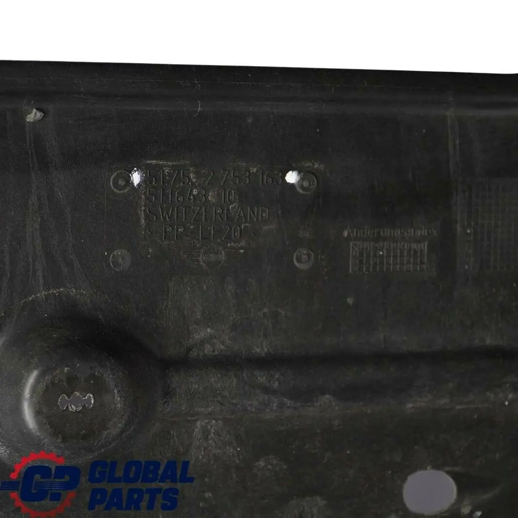 Cubierta del panel protector De bajos Placa protectora izquierda para Mini One R56 con número de pieza 2753163 Mini One R56 Cubierta del panel protector De bajos Placa protectora izquierda - SKU 2753163 - Número de pieza 2753163