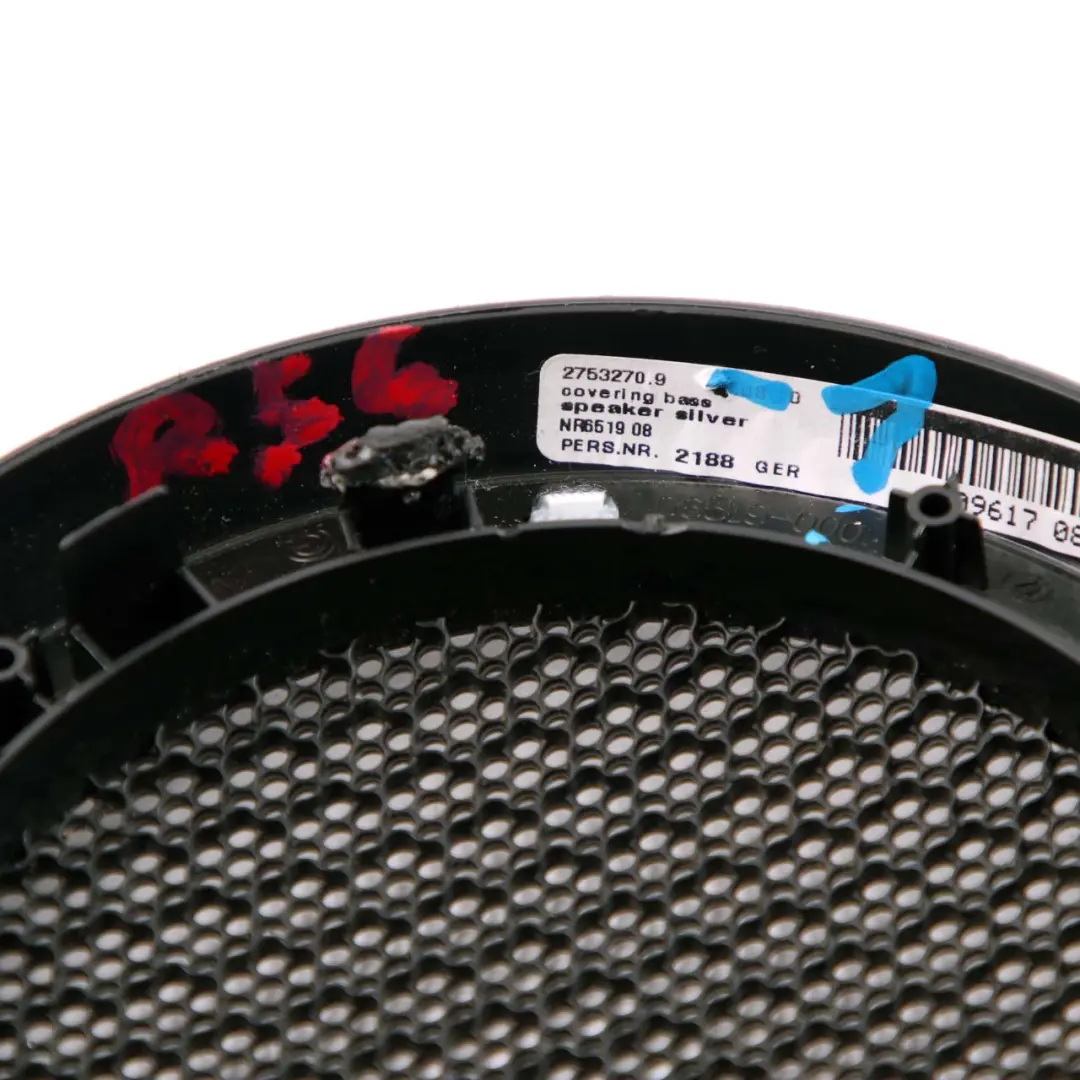 Abdeckung Türkarte Unterer Basslautsprecher für Links/Rechts Silber für Mini R56 R57 mit Teilenummer 2753270 Mini R56 R57 Abdeckung Türkarte Unterer Basslautsprecher für Links/Rechts Silber - SKU 2753270-1 - Teilenummer 2753270
