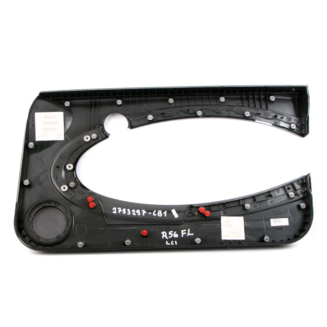 Mini Cooper One R55 R56 Door Card Trim Panel Left N/S Black / Silver / Chrome - SKU 2753297-CB1 - Part number 2753297