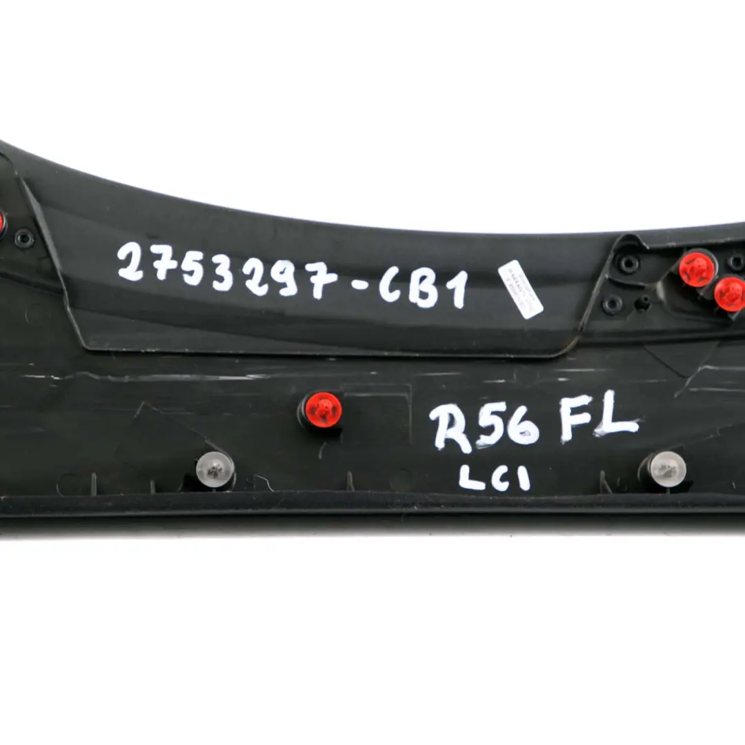 Door Card Trim Panel Left N/S Black / Silver / Chrome to Mini Cooper One R55 R56 with Part number 2753297 Mini Cooper One R55 R56 Door Card Trim Panel Left N/S Black / Silver / Chrome - SKU 2753297-CB1 - Part number 2753297