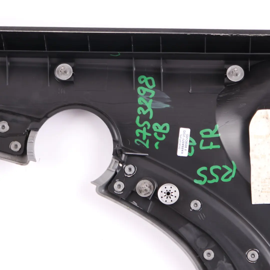 Door Card Trim Panel Right O/S Carbon Black Silver to Mini Cooper R55 R56 R57 with Part number 2753298 Mini Cooper R55 R56 R57 Door Card Trim Panel Right O/S Carbon Black Silver - SKU 2753298-CB1 - Part number 2753298