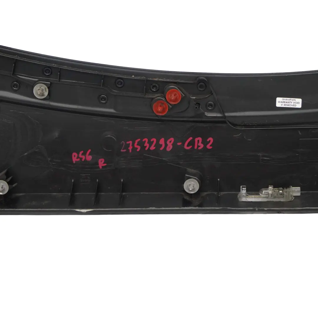 MINI Cooper R55 R56 R57 Door Card Trim Panel Right O/S Carbon Black Silver - SKU 2753298-CB2 - Part number 2753298