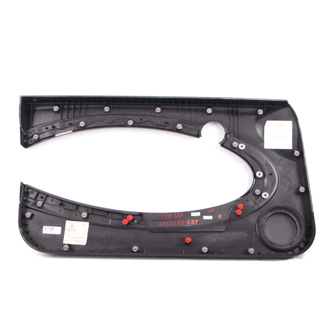 Door Card R57 Trim Panel Right O/S Carbon Piano Black Silver to Mini R55 R56 with Part number 2753298 Mini R55 R56 Door Card R57 Trim Panel Right O/S Carbon Piano Black Silver - SKU 2753298-CB5 - Part number 2753298