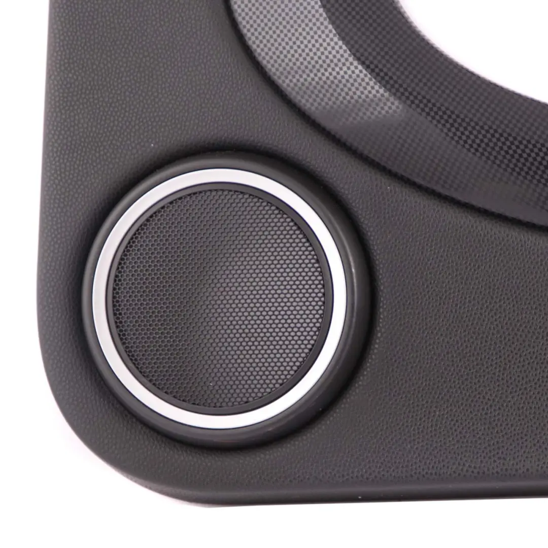 Door Card R57 Trim Panel Right O/S Carbon Piano Black Silver to Mini R55 R56 with Part number 2753298 Mini R55 R56 Door Card R57 Trim Panel Right O/S Carbon Piano Black Silver - SKU 2753298-CB5 - Part number 2753298