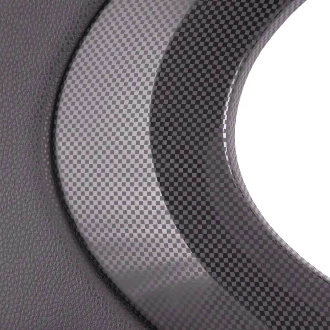 Door Card R57 Trim Panel Right O/S Carbon Piano Black Silver to Mini R55 R56 with Part number 2753298 Mini R55 R56 Door Card R57 Trim Panel Right O/S Carbon Piano Black Silver - SKU 2753298-CB5 - Part number 2753298