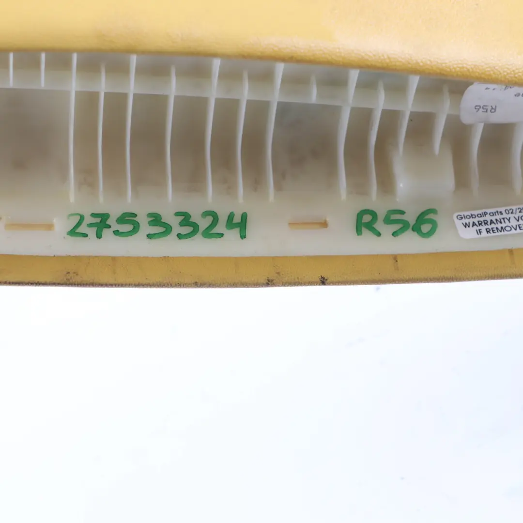 Armrest Door Trim Panel Front Right O/S Mellow Yellow to Mini Cooper R55 R56 with Part number 2753324 Mini Cooper R55 R56 Armrest Door Trim Panel Front Right O/S Mellow Yellow - SKU 2753324 - Part number 2753324