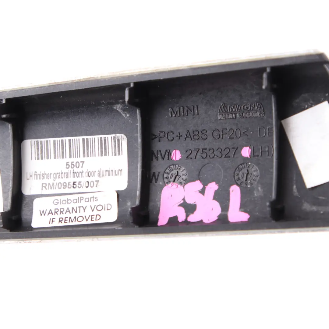 Osłona Klamki Drzwi Lewo ALU do Mini R55 R56 R57 o numerze 2753327 Mini R55 R56 R57 Osłona Klamki Drzwi Lewo ALU - SKU 2753327 - Numer Części 2753327