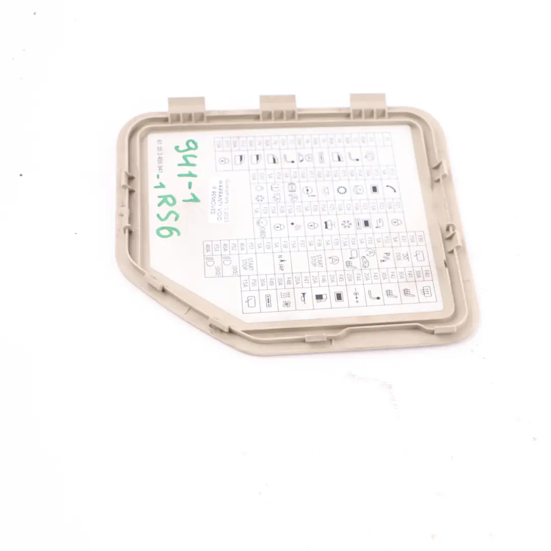 Mini Cooper R55 R56 Fuse Box Label Trim Cover Panel Tuscan Beige 3455941 - SKU 2753382 - Part number 2753382