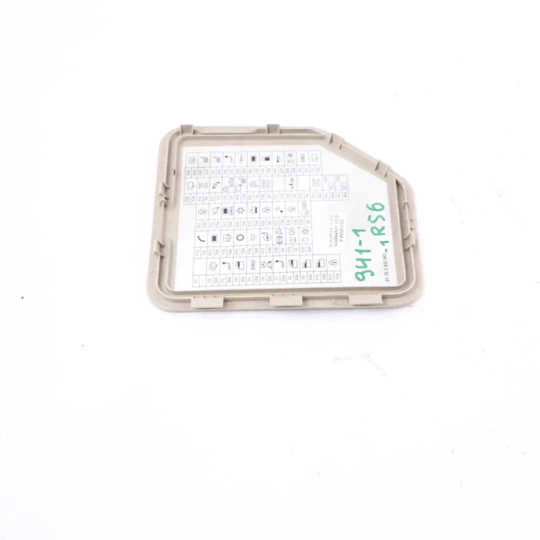 Mini Cooper R55 R56 Fuse Box Label Trim Cover Panel Tuscan Beige 3455941 - SKU 2753382 - Part number 2753382