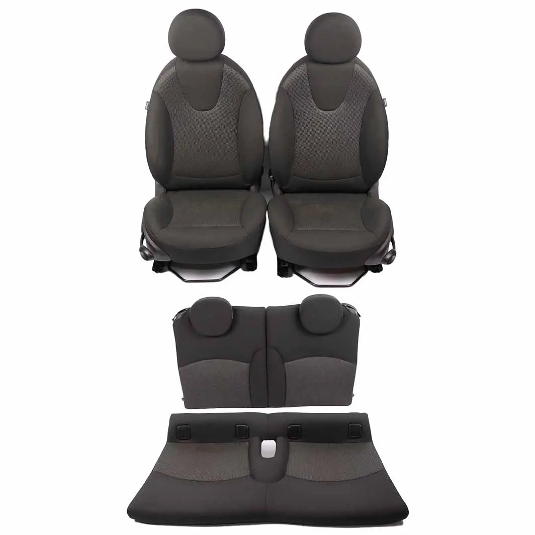 Seats Mini R57 Cooper Cloth Fabric Interior Set Front Rear Seat Carbon Black to with Part number 2753431 Seats Mini R57 Cooper Cloth Fabric Interior Set Front Rear Seat Carbon Black - SKU 2753431-5 - Part number 2753431
