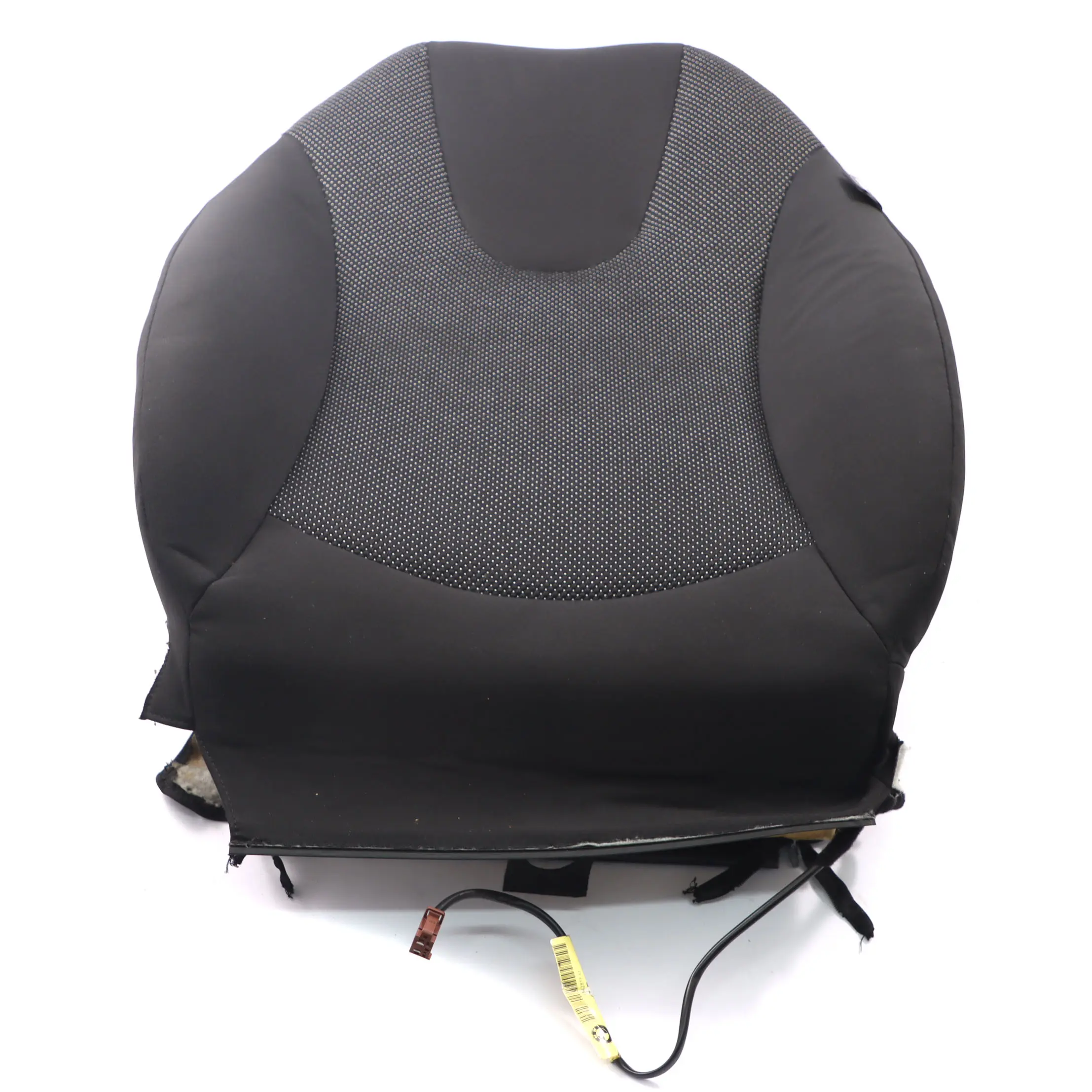 Mini R56 LCI Front Left N/S Basic Seat Backrest Cloth Fabric Carbon Black