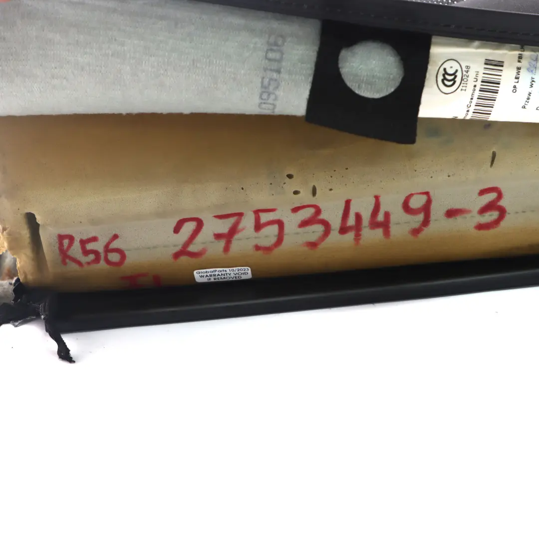 Mini R56 LCI Basis Sitz Bezug Lehne Stoff Schwarz Vorn Links - SKU 2753449-3 - Teilenummer 2753449