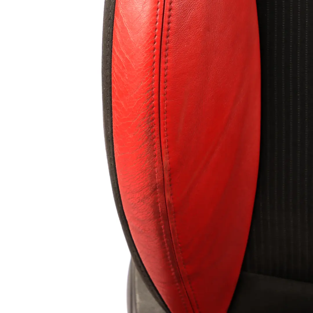 Seats Mini Cooper R56 Sport Fabric Cloth / Red Leather Front Rear Seat Set to with Part number 2753480 Seats Mini Cooper R56 Sport Fabric Cloth / Red Leather Front Rear Seat Set - SKU 2753480-1 - Part number 2753480