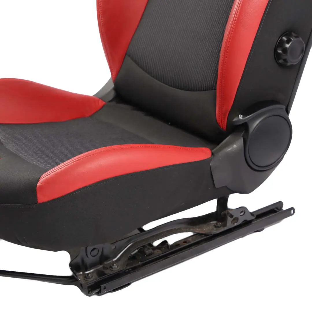 Fabric Cloth / Red Leather Front Right O/S Seat to Mini Cooper One R55 R56 Sport with Part number 7242360 Mini Cooper One R55 R56 Sport Fabric Cloth / Red Leather Front Right O/S Seat - SKU 2753480 - Part number 7242360