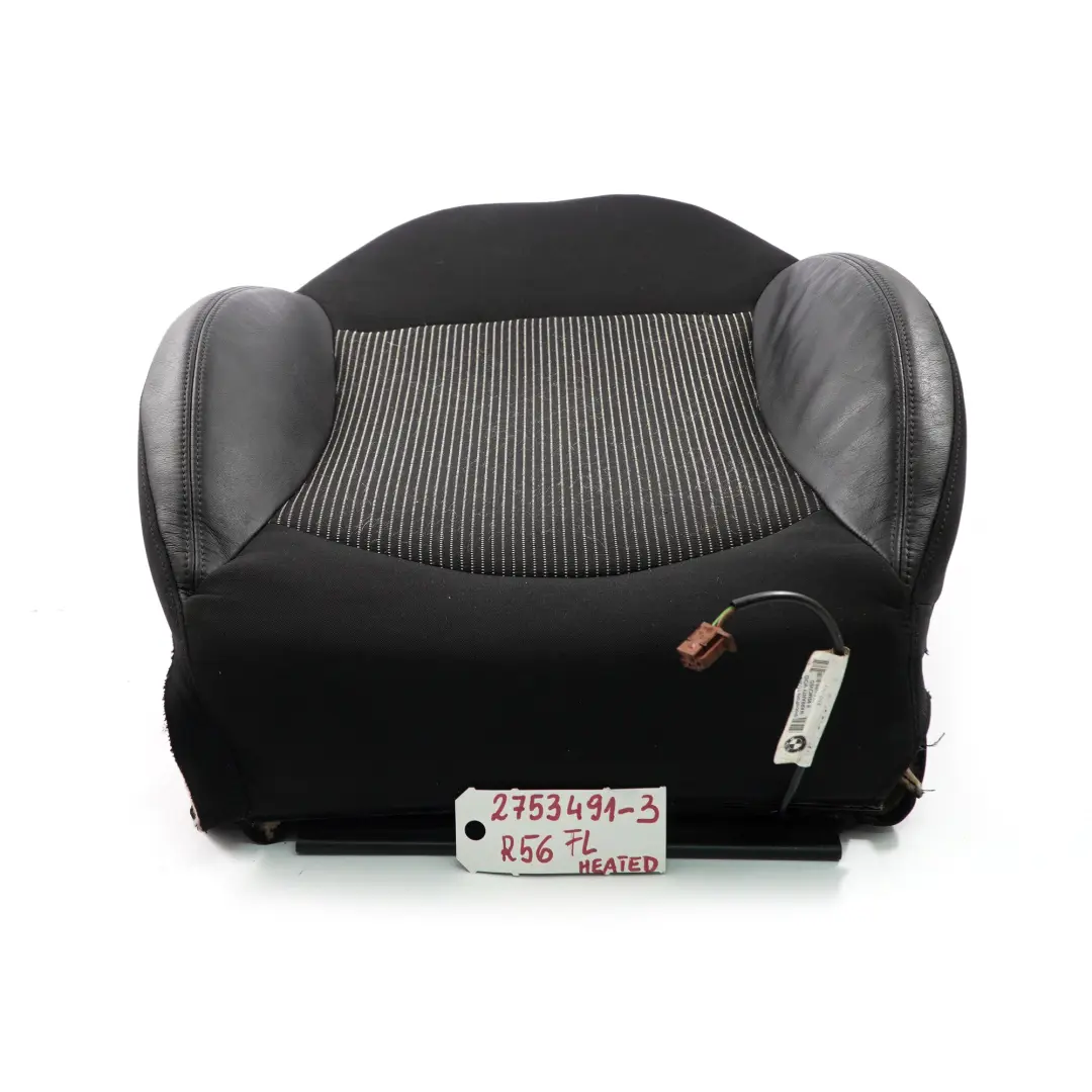 Medio Cuero Interior Negro Asiento Delantero Izquierdo para Mini R55 R56 R57 Sport con número de pieza 2753491 Mini R55 R56 R57 Sport Medio Cuero Interior Negro Asiento Delantero Izquierdo - SKU 2753491 - Número de pieza 2753491