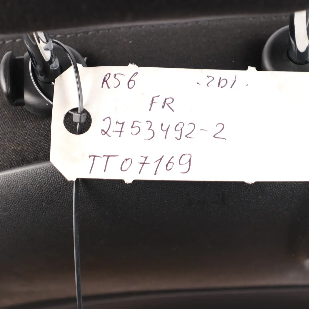  Vorder Sitz Mini Cooper R55 R56 R57 Sport Stoff Leder Schwarz Innen Rechts - SKU 2753492-2 - Teilenummer 2753492