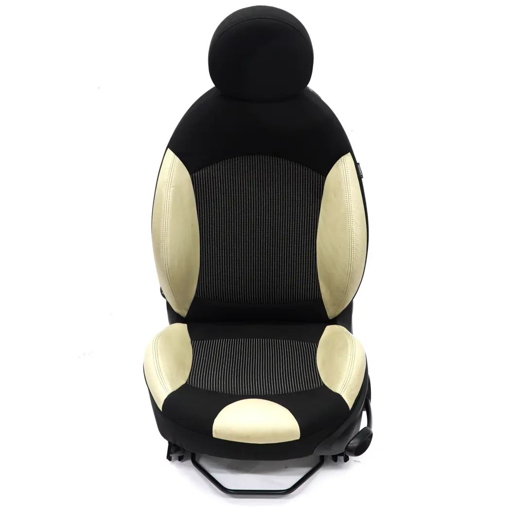  Front Seat MINI R55 R56 R57 Left N/S Sport Cloth Cream White Leather Ray - SKU 2753493-3 - Part number 2753493