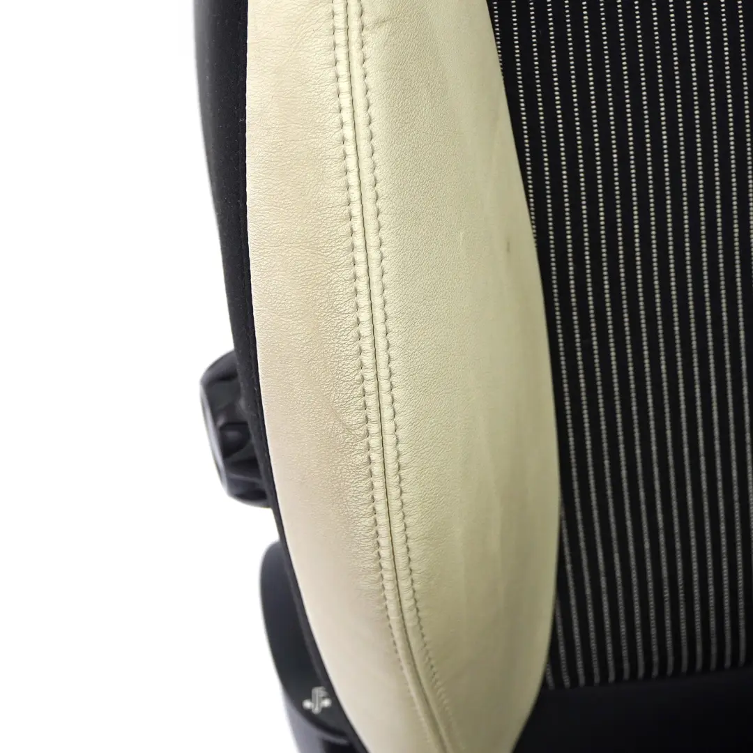  Front Seat MINI R55 R56 R57 Left N/S Sport Cloth Cream White Leather Ray - SKU 2753493-3 - Part number 2753493