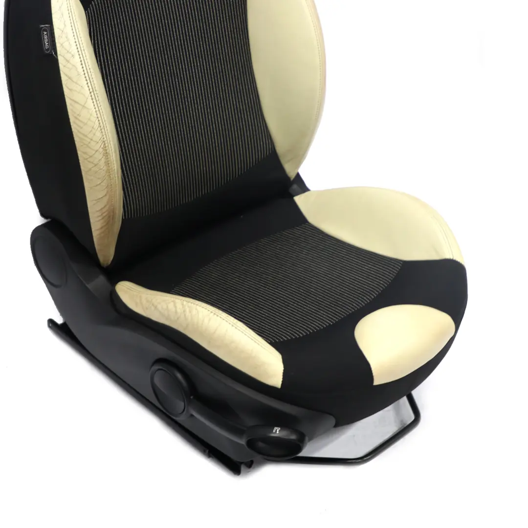 MINI Cooper One R55 R56 R57 Sport Cloth Cream Leather Front Right O/S Seat - SKU 2753494 - Part number 2753494