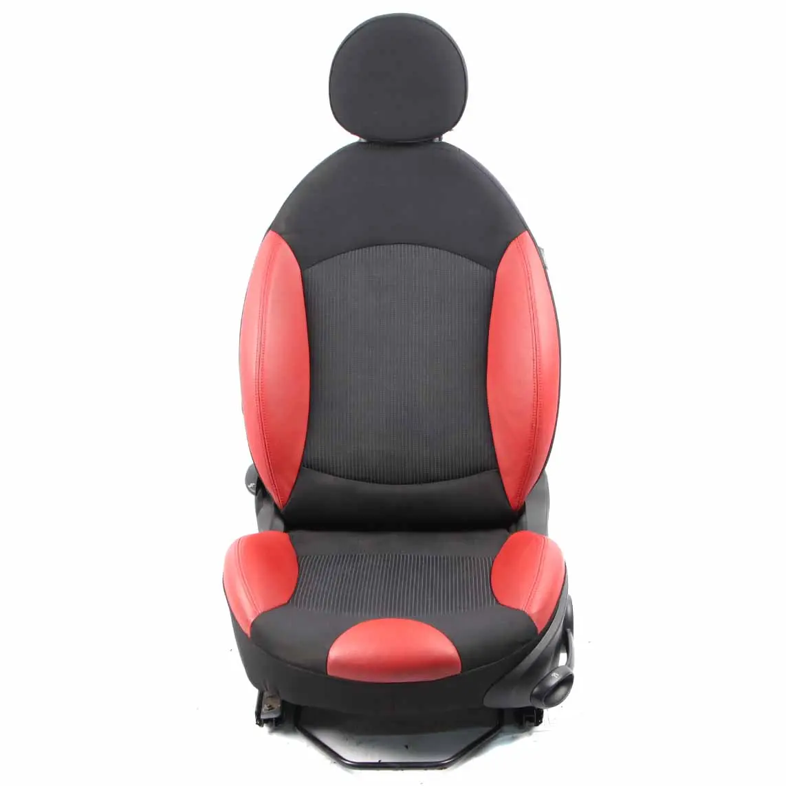 Mini R55 R56 Asiento Delantero Izquierdo Sport Asiento Tela Cuero Rojo