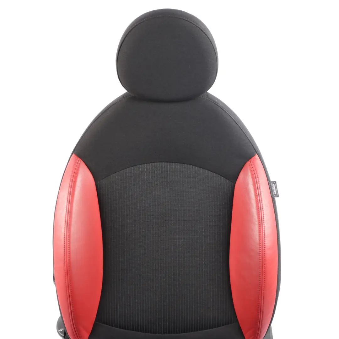 Mini R55 R56 Front Seat Left N/S Sport Seat Cloth Fabric Red Leather Heated - SKU 2753497-2 - Part number 2753497