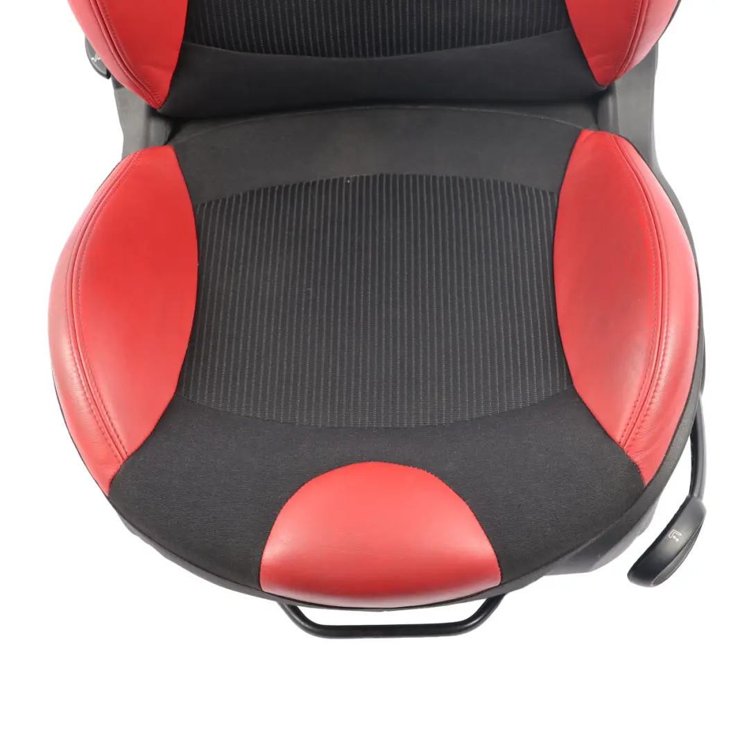 Front Seat Left N/S Sport Seat Cloth Fabric Red Leather Heated to Mini R55 R56 with Part number 2753497 Mini R55 R56 Front Seat Left N/S Sport Seat Cloth Fabric Red Leather Heated - SKU 2753497-2 - Part number 2753497