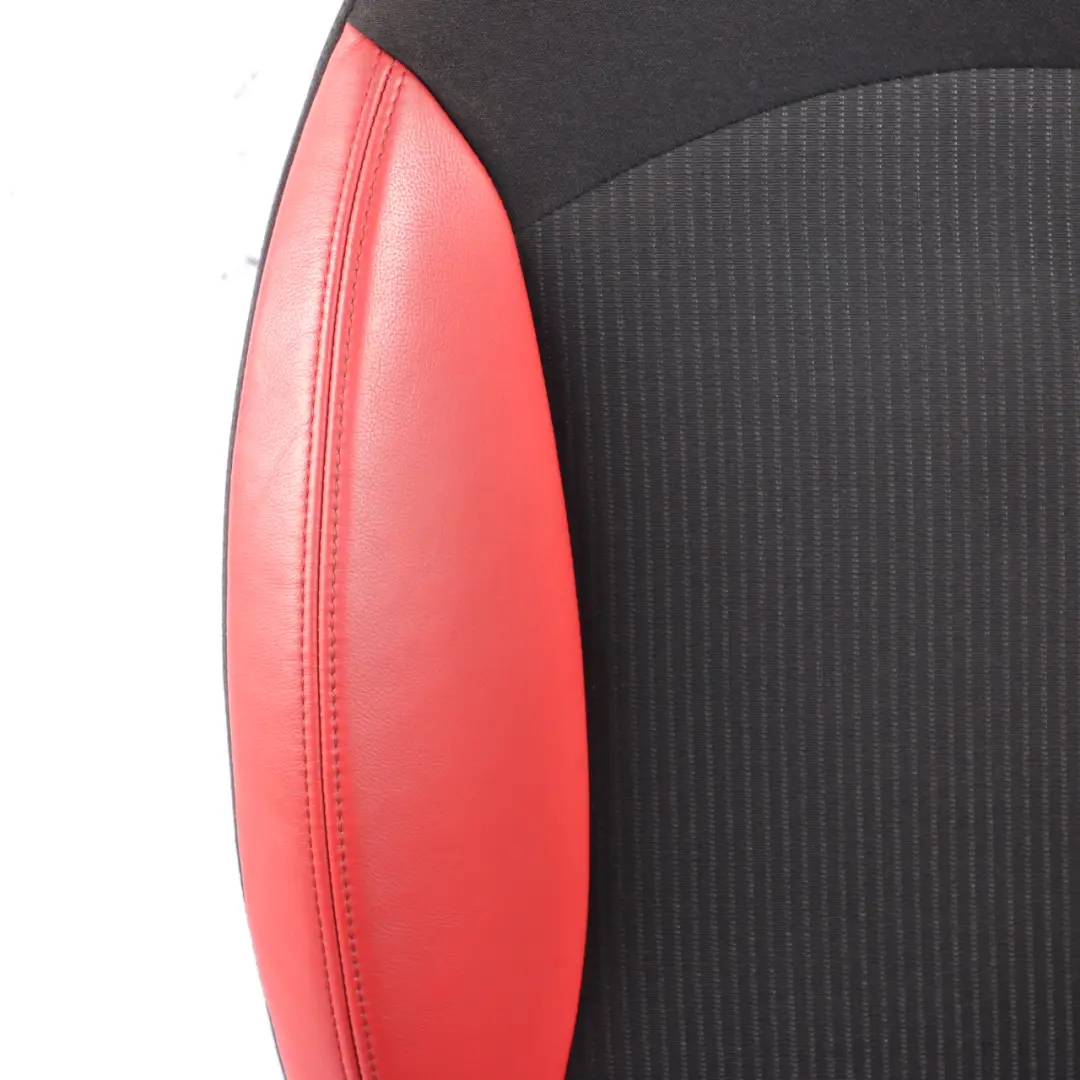 Front Seat Left N/S Sport Seat Cloth Fabric Red Leather Heated to Mini R55 R56 with Part number 2753497 Mini R55 R56 Front Seat Left N/S Sport Seat Cloth Fabric Red Leather Heated - SKU 2753497-2 - Part number 2753497
