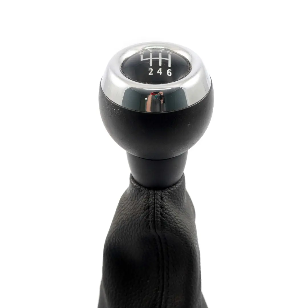 Mini R55 R56 R57 R58 Gear Shift Knob Gaiter Cover Leather Black Silver Ring - SKU 2753784-1 - Part number 2753784