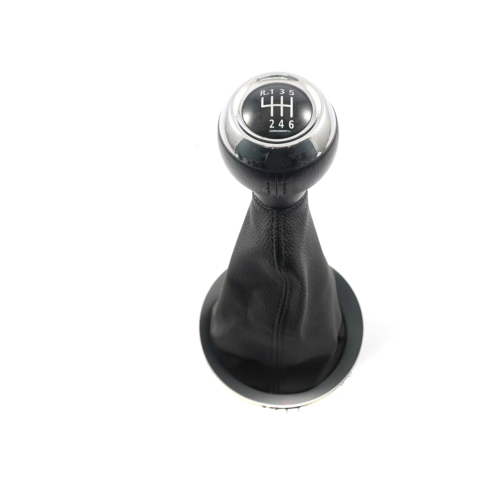 Mini R55 R56 Pomo De La Palanca De Cambios Funda Polaina Cuero Negro 2753784