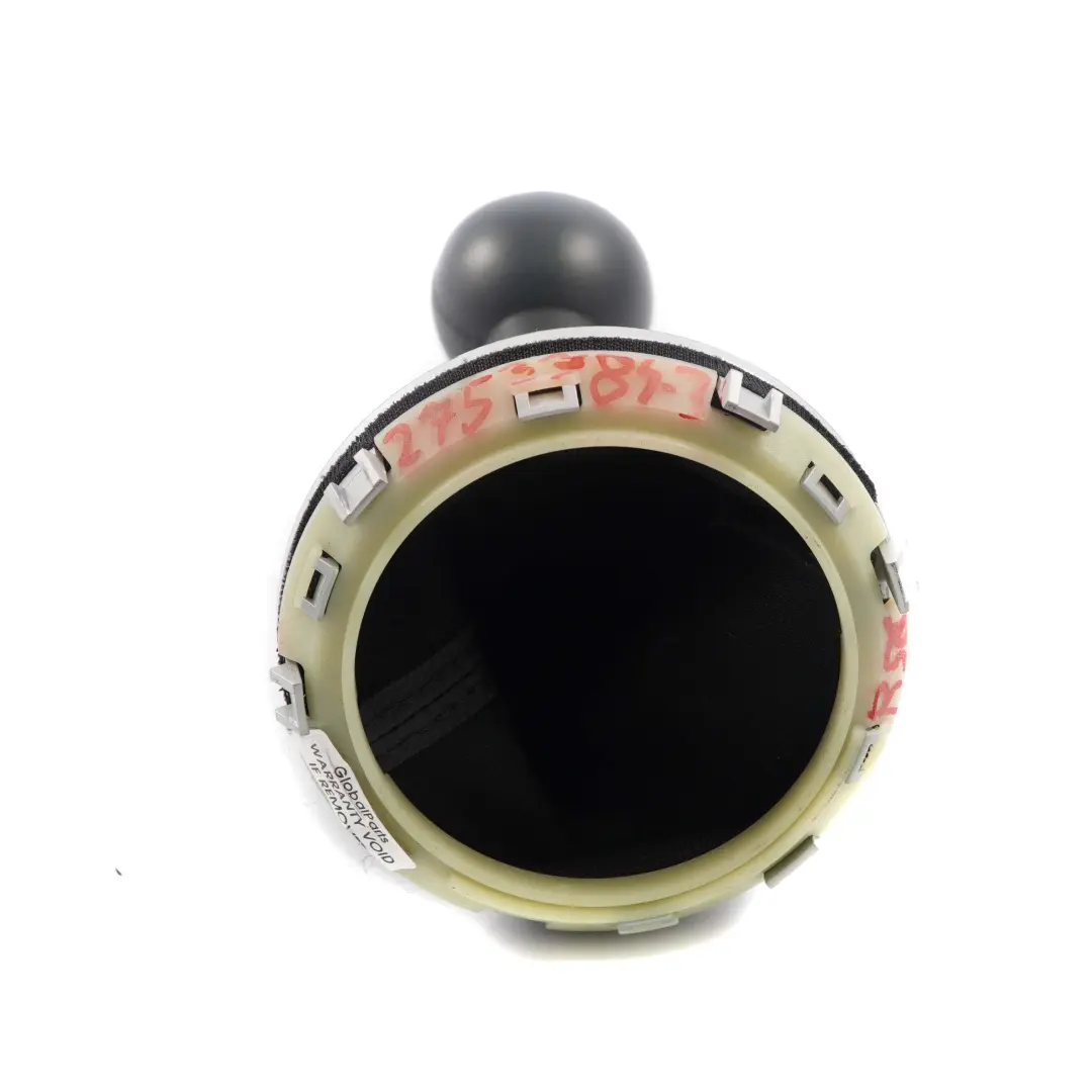 Pomo De La Palanca De Cambios Funda Polaina Cuero Negro para Mini R55 R56 con número de pieza 2753784 Mini R55 R56 Pomo De La Palanca De Cambios Funda Polaina Cuero Negro - SKU 2753784-3 - Número de pieza 2753784