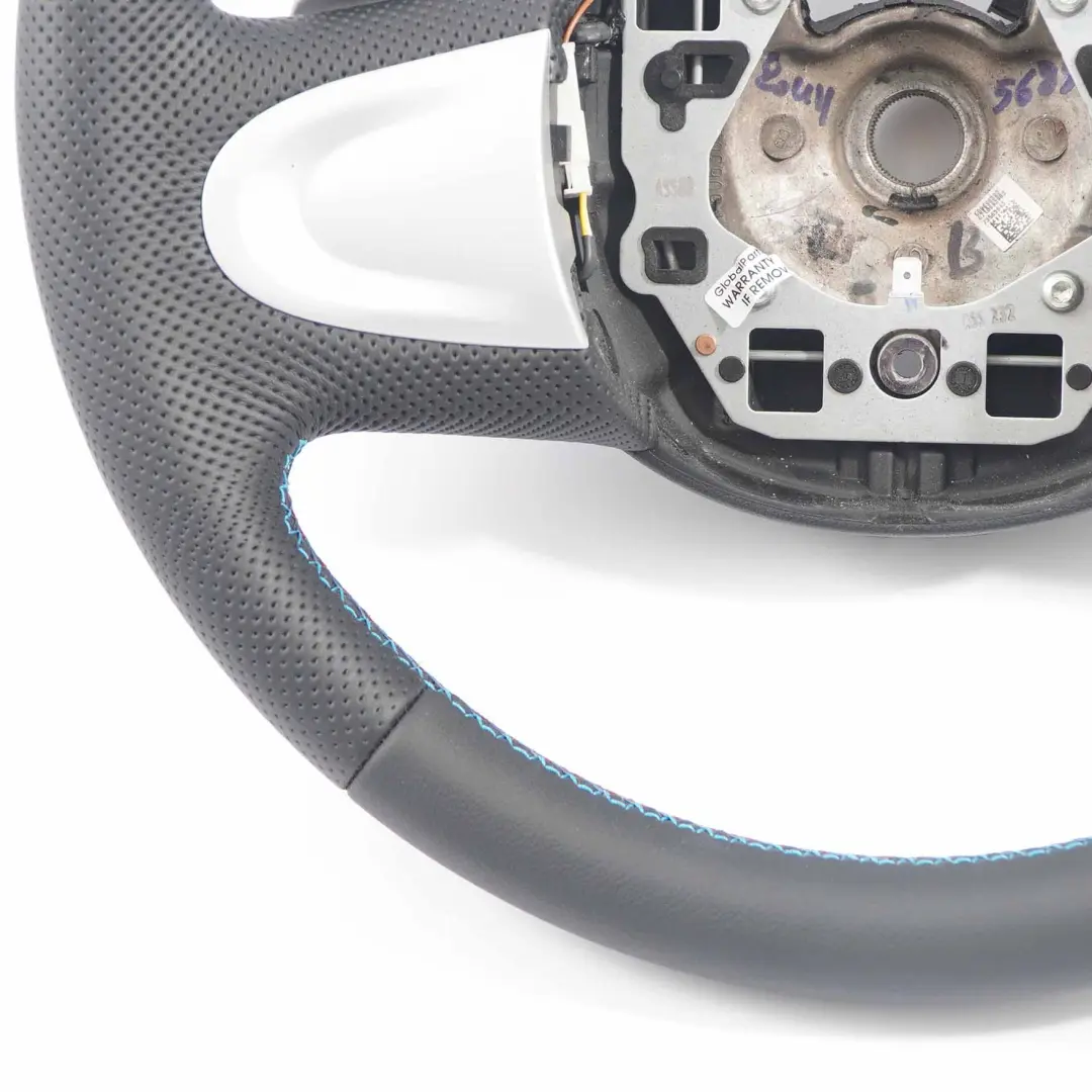 NUEVO Cuero Negro Sport Look Volante Paddle M-hilos para Mini Cooper R56 con número de pieza 2754633 Mini Cooper R56 NUEVO Cuero Negro Sport Look Volante Paddle M-hilos - SKU 2754633-1 - Número de pieza 2754633