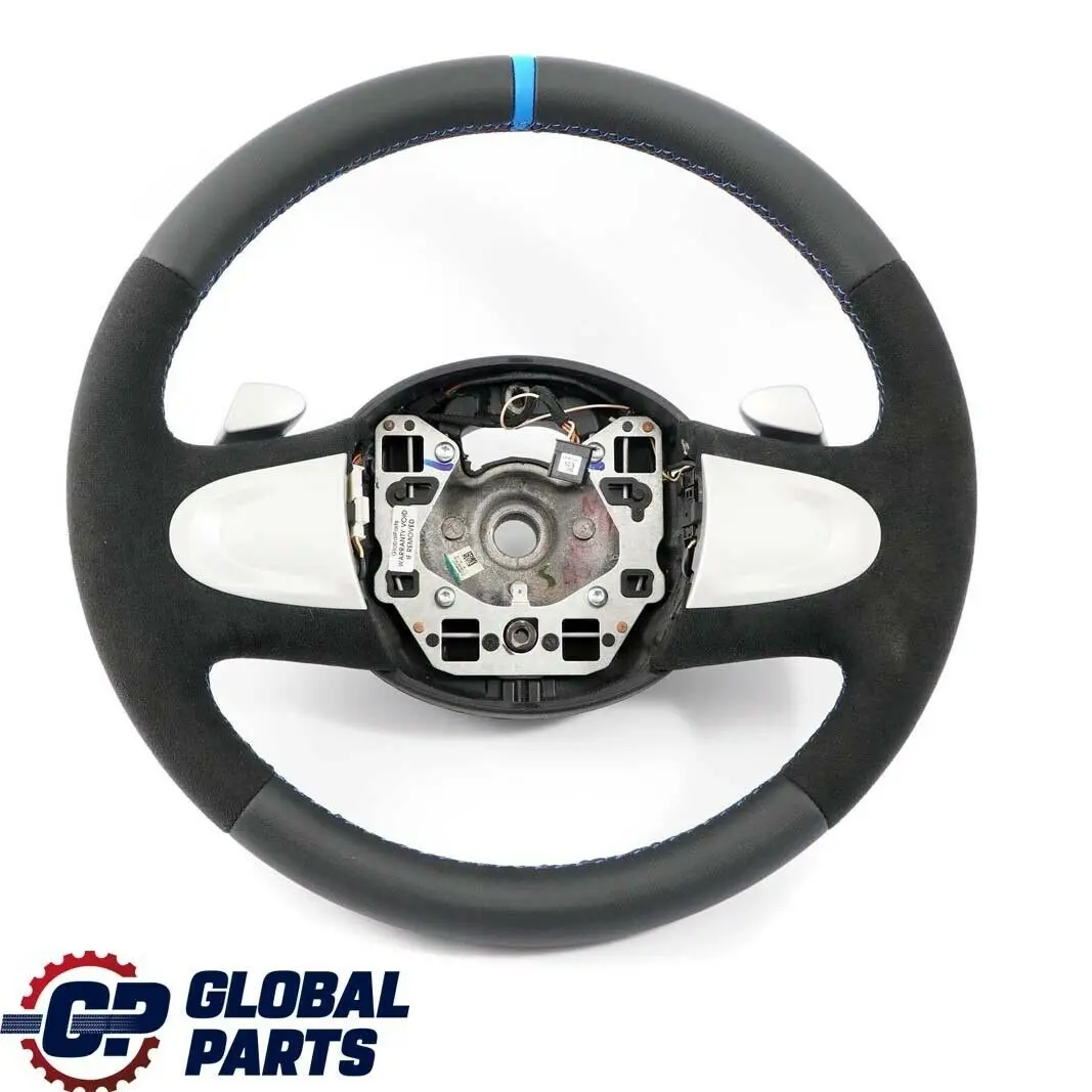 NEU Schwarz Leder / Alcantara Lenkrad 2 Speichen Schaltwippen für Mini Cooper R56 mit Teilenummer 2754633 Mini Cooper R56 NEU Schwarz Leder / Alcantara Lenkrad 2 Speichen Schaltwippen - SKU 2754633-2 - Teilenummer 2754633