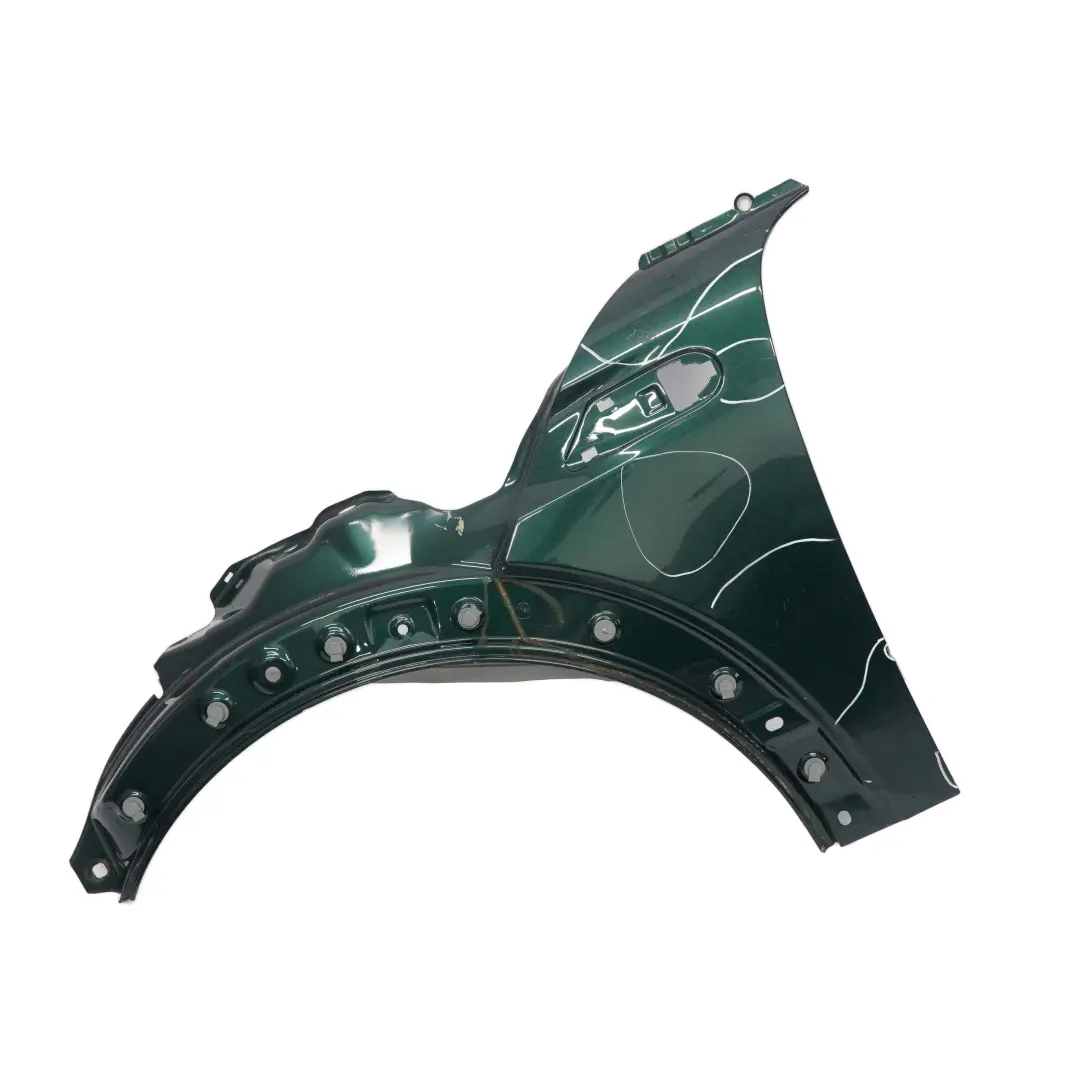 Side Wing Panel Front Left N/S R55 R57 British Racing Green - A67 to Mini R56 with Part number 2754725 Mini R56 Side Wing Panel Front Left N/S R55 R57 British Racing Green - A67 - SKU 2754725-BRG1 - Part number 2754725