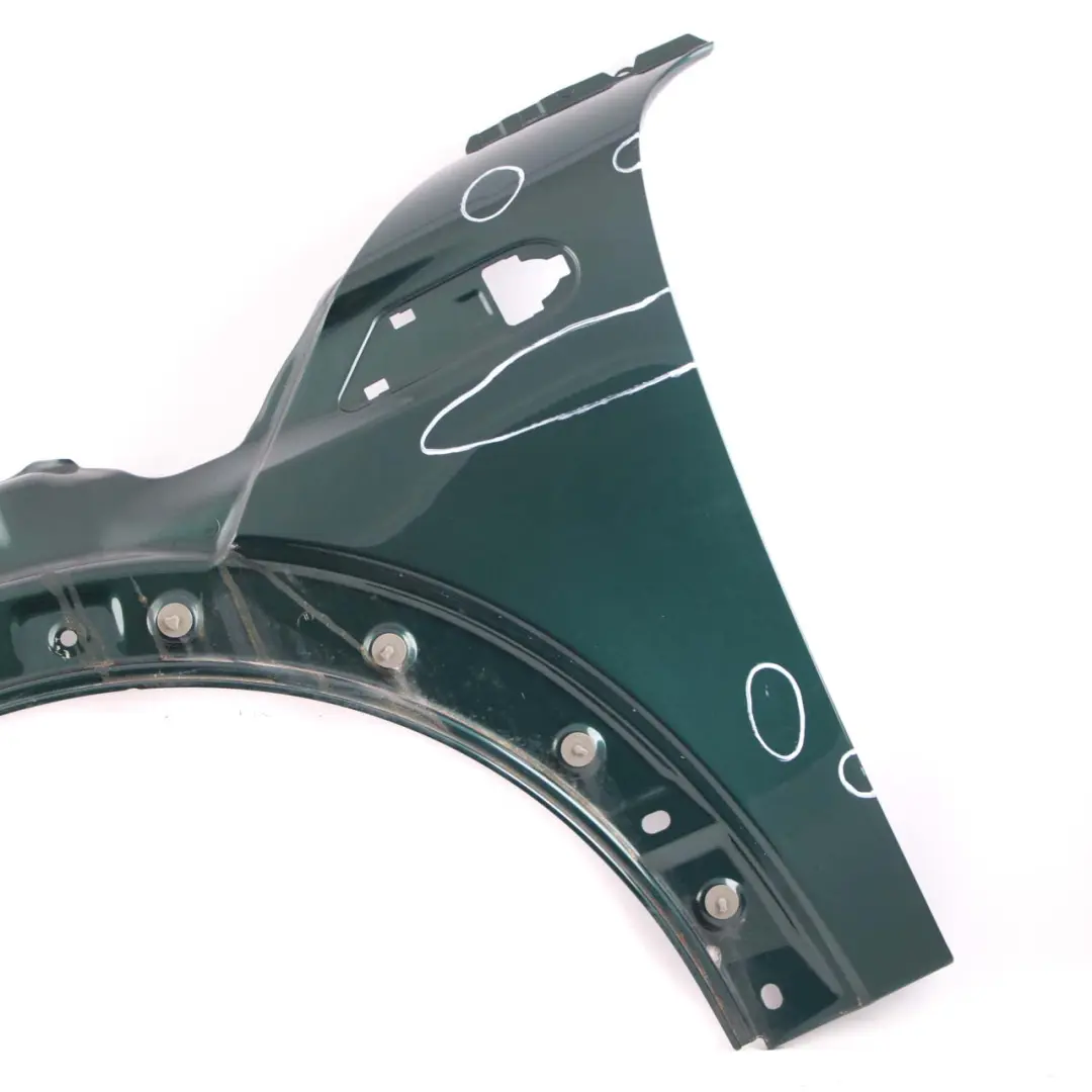 Side Wing Panel Front Left N/S R55 R57 British Green Metallic - A67 to Mini R56 with Part number 2754725 Mini R56 Side Wing Panel Front Left N/S R55 R57 British Green Metallic - A67 - SKU 2754725-BRG7 - Part number 2754725