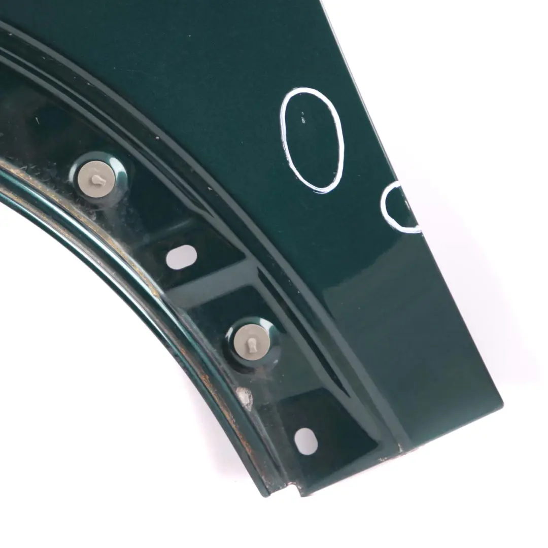 Side Wing Panel Front Left N/S R55 R57 British Green Metallic - A67 to Mini R56 with Part number 2754725 Mini R56 Side Wing Panel Front Left N/S R55 R57 British Green Metallic - A67 - SKU 2754725-BRG7 - Part number 2754725