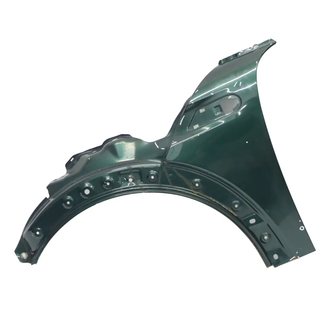 Panel lateral delantero izquierdo R55 Verde británico metalizado - A67 para Mini R56 con número de pieza 2754725 Mini R56 Panel lateral delantero izquierdo R55 Verde británico metalizado - A67 - SKU 2754725-BRG9 - Número de pieza 2754725