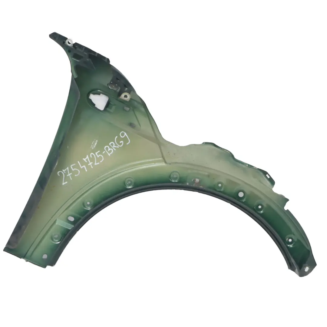 Side Wing Panel Front Left N/S R55 R57 British Green Metallic - A67 to Mini R56 with Part number 2754725 Mini R56 Side Wing Panel Front Left N/S R55 R57 British Green Metallic - A67 - SKU 2754725-BRG9 - Part number 2754725
