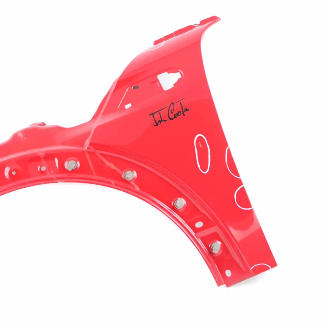 Side Panel Front Left Wing N/S Chili Red - 851 to Mini Cooper R55 R56 R57 R58 with Part number 2754725 Mini Cooper R55 R56 R57 R58 Side Panel Front Left Wing N/S Chili Red - 851 - SKU 2754725-CHRED - Part number 2754725